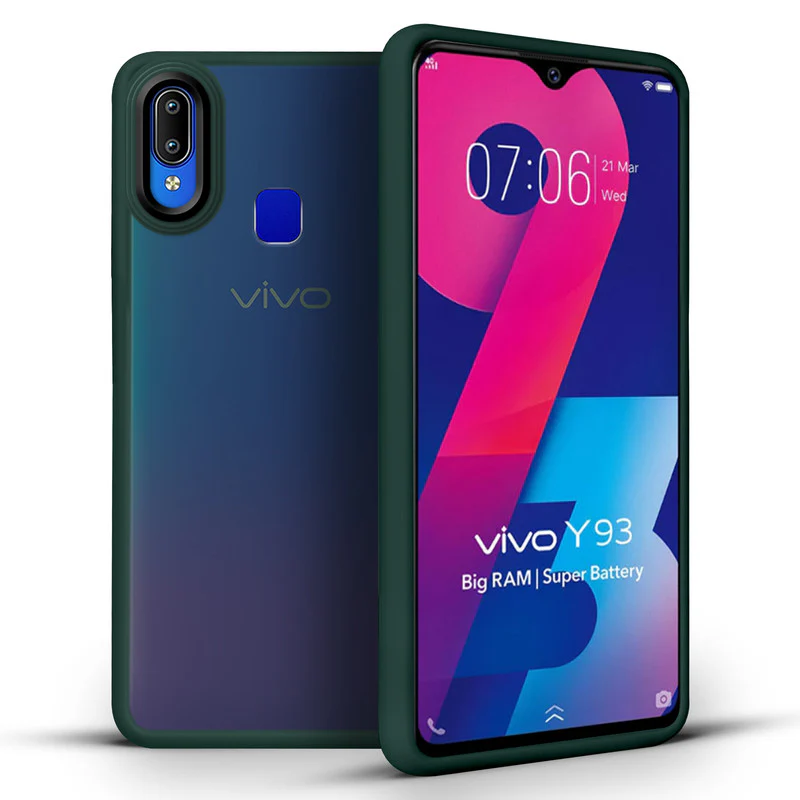Translucent Matte with Shiny Camera Ring Back Cover for Vivo Y93 - Image 21