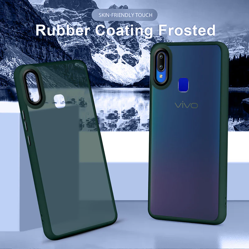 Translucent Matte with Shiny Camera Ring Back Cover for Vivo Y93 - Image 22