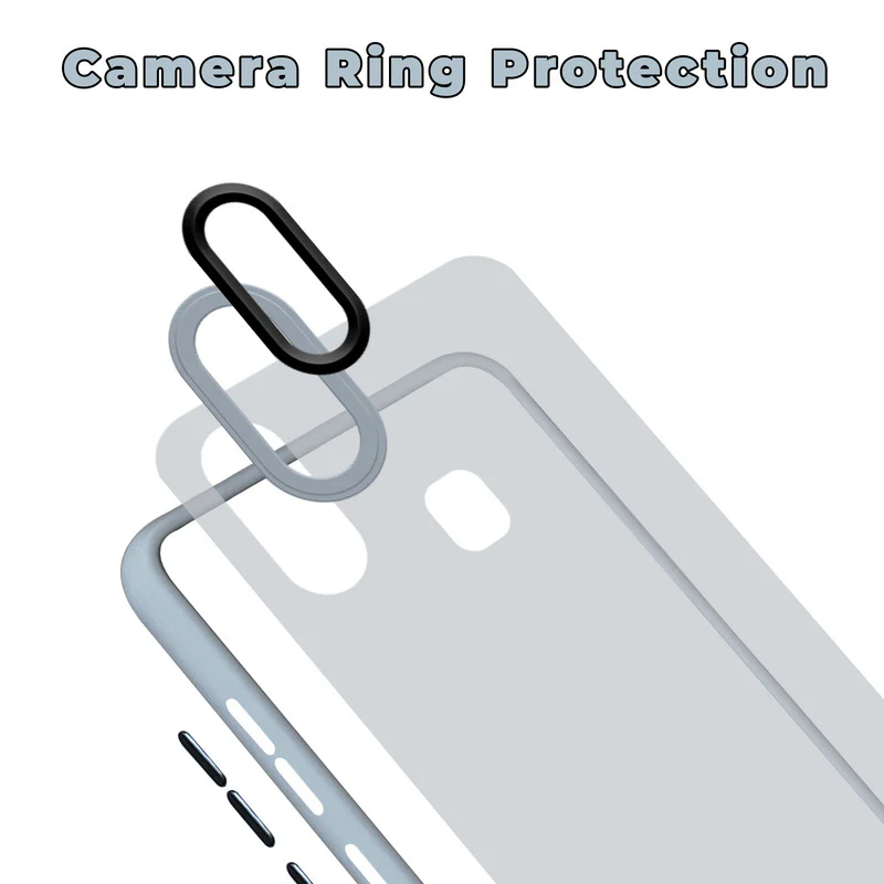 Translucent Matte with Shiny Camera Ring Back Cover for Vivo Y93 - Image 28