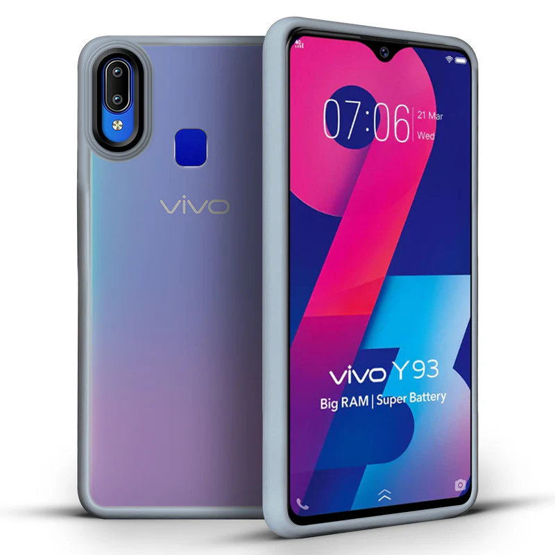 Translucent Matte with Shiny Camera Ring Back Cover for Vivo Y93 - Image 29