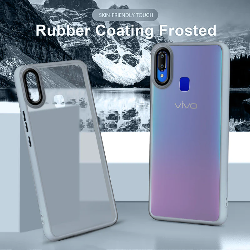Translucent Matte with Shiny Camera Ring Back Cover for Vivo Y93 - Image 30