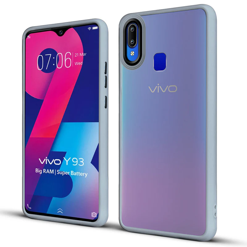 Translucent Matte with Shiny Camera Ring Back Cover for Vivo Y93 - Image 31