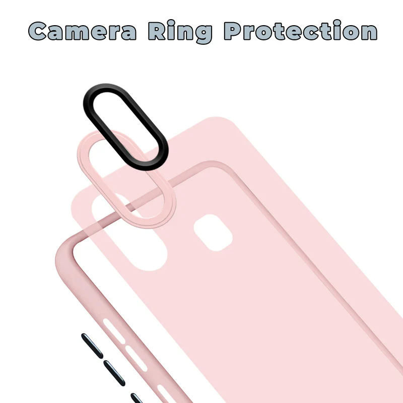 Translucent Matte with Shiny Camera Ring Back Cover for Vivo Y93 - Image 44