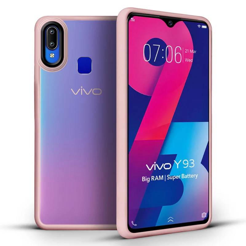 Translucent Matte with Shiny Camera Ring Back Cover for Vivo Y93 - Image 45