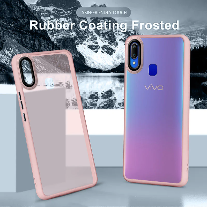 Translucent Matte with Shiny Camera Ring Back Cover for Vivo Y93 - Image 46