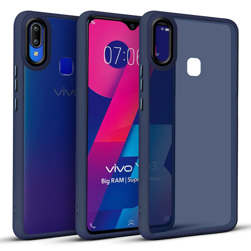 Translucent Matte with Shiny Camera Ring Back Cover for Vivo Y93 - Image 9