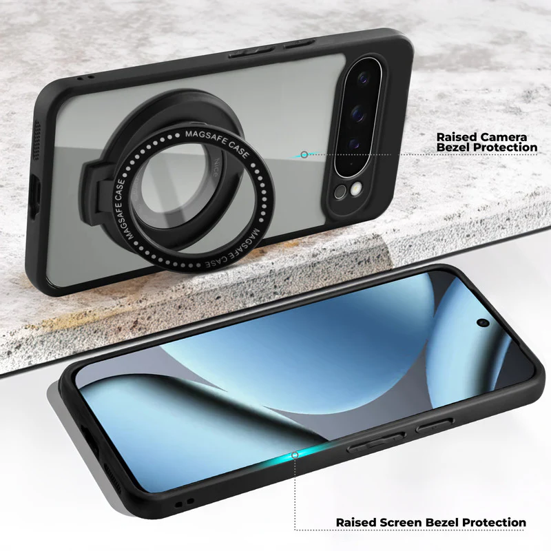 Soft Frame Clear Case Ring Holder Kickstand For Google Pixel 10 Pro XL 5G - Image 3
