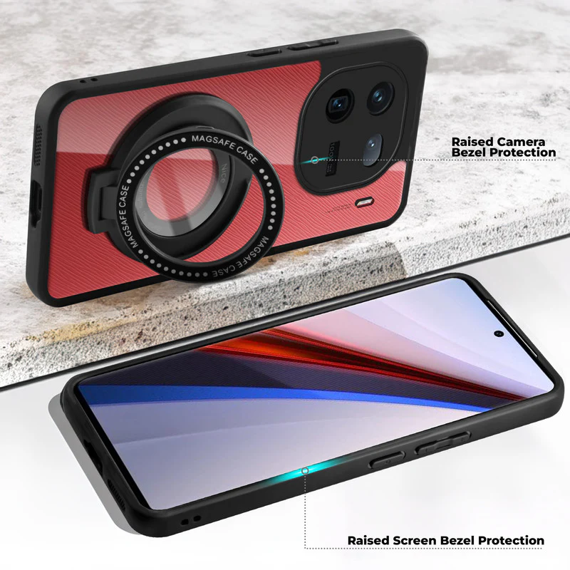 Soft Frame Clear Case Ring Holder Kickstand For iQOO 12 5G - Image 3