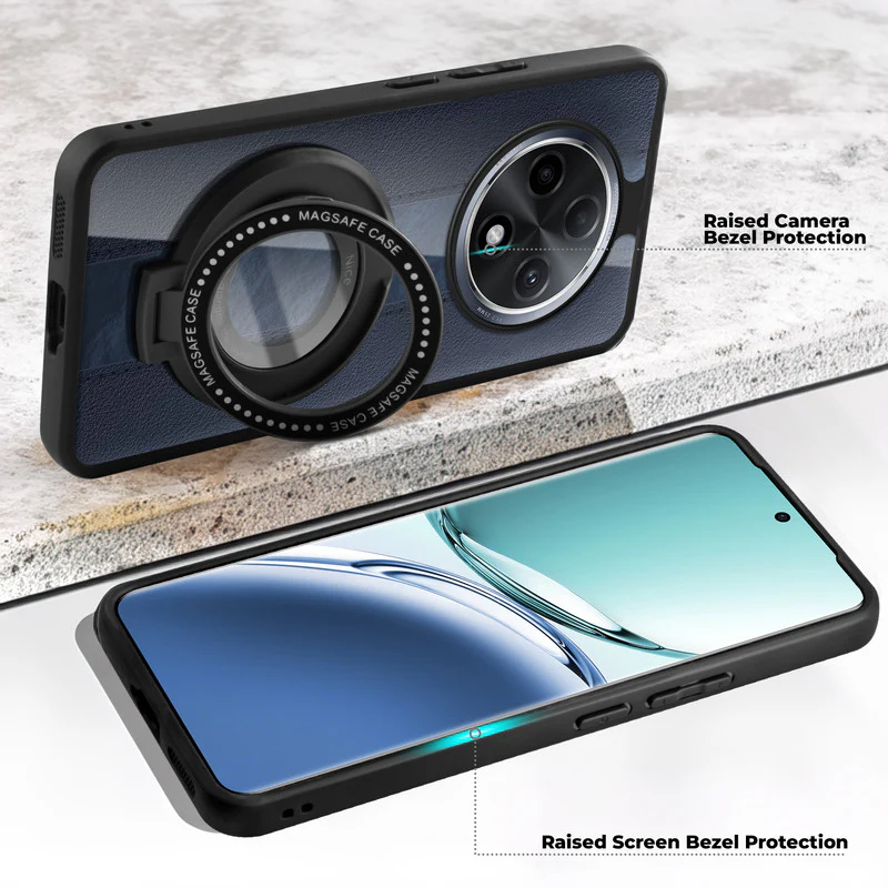 Soft Frame Clear Case Ring Holder Kickstand For Oppo F27 Pro Plus 5G - Image 3