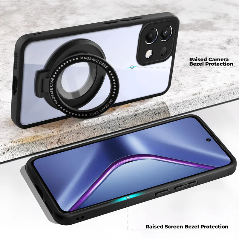 Soft Frame Clear Case Ring Holder Kickstand For Oppo k13 5G - Image 3