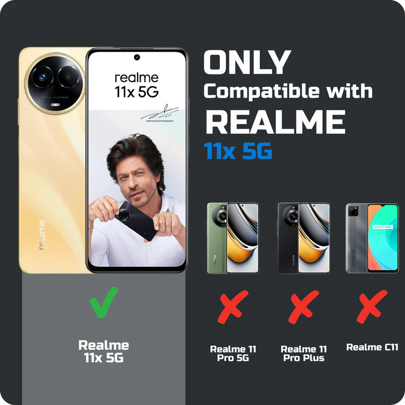 Soft Frame Clear Case Ring Holder Kickstand For Realme 11x 5G - Image 2