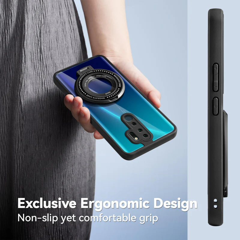 Soft Frame Clear Case Ring Holder Kickstand For Redmi Note 8 Pro - Image 5