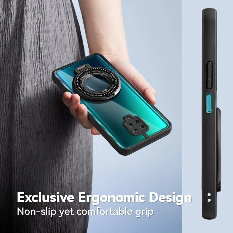 Soft Frame Clear Case Ring Holder Kickstand For Redmi Note 9 Pro - Image 5