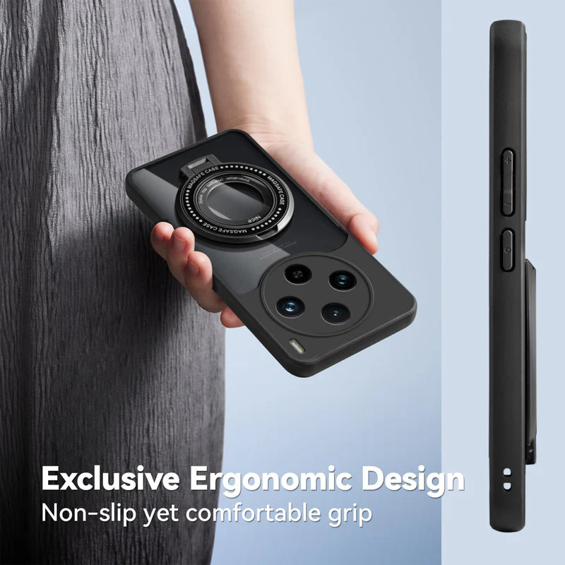 Soft Frame Clear Case Ring Holder Kickstand For Vivo X100 5G - Image 5