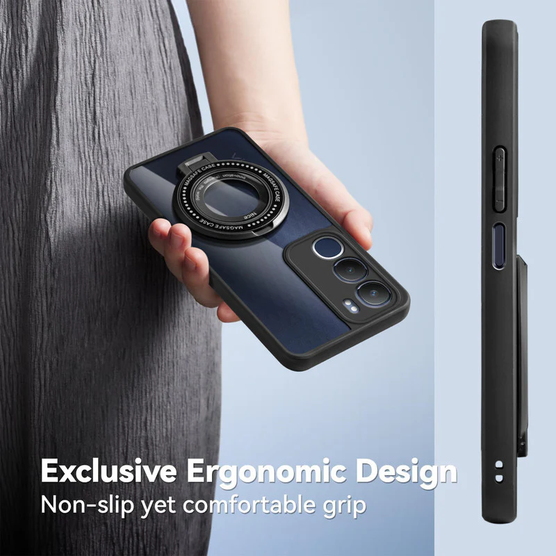 Soft Frame Clear Case Ring Holder Kickstand For Vivo Y29 5G - Image 5