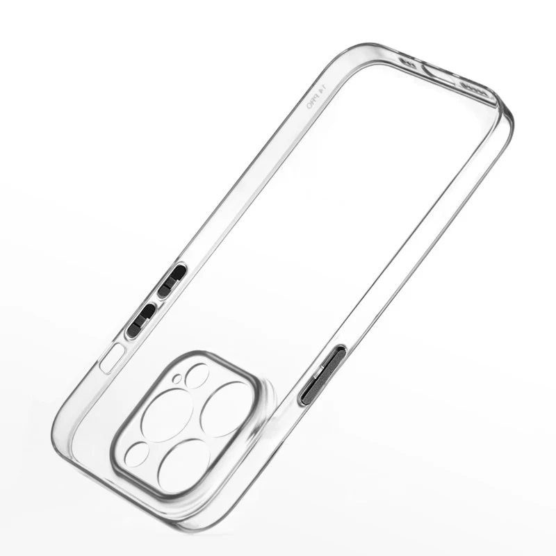 Transparent Back with Color Buttons Back Cover for Apple iPhone 14 Pro Max - Image 3