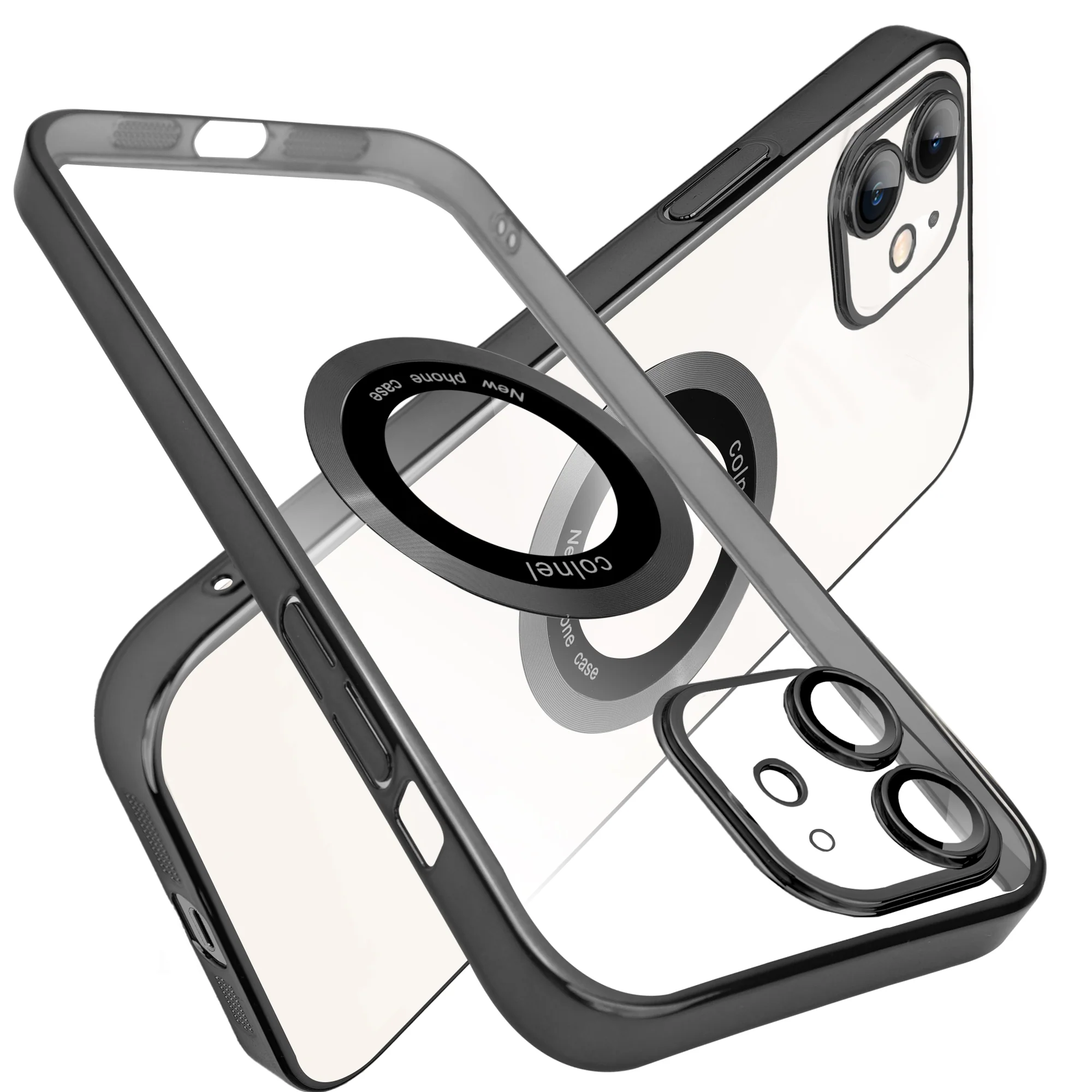 Transparent Back with Colorful Edges Case for Apple iPhone 12 - Image 6