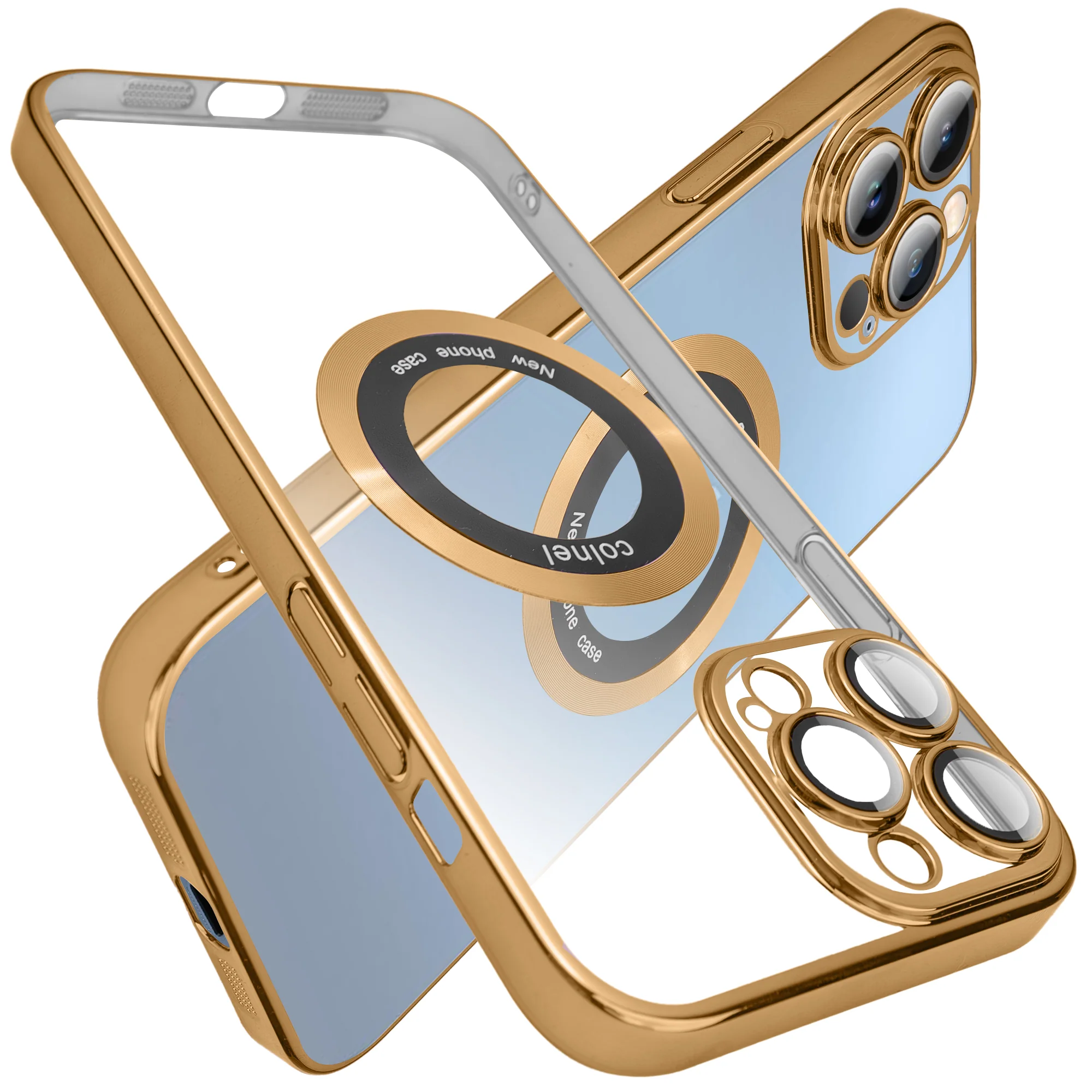Transparent Back with Colorful Edges Case for Apple iPhone 13 Pro Max - Image 16