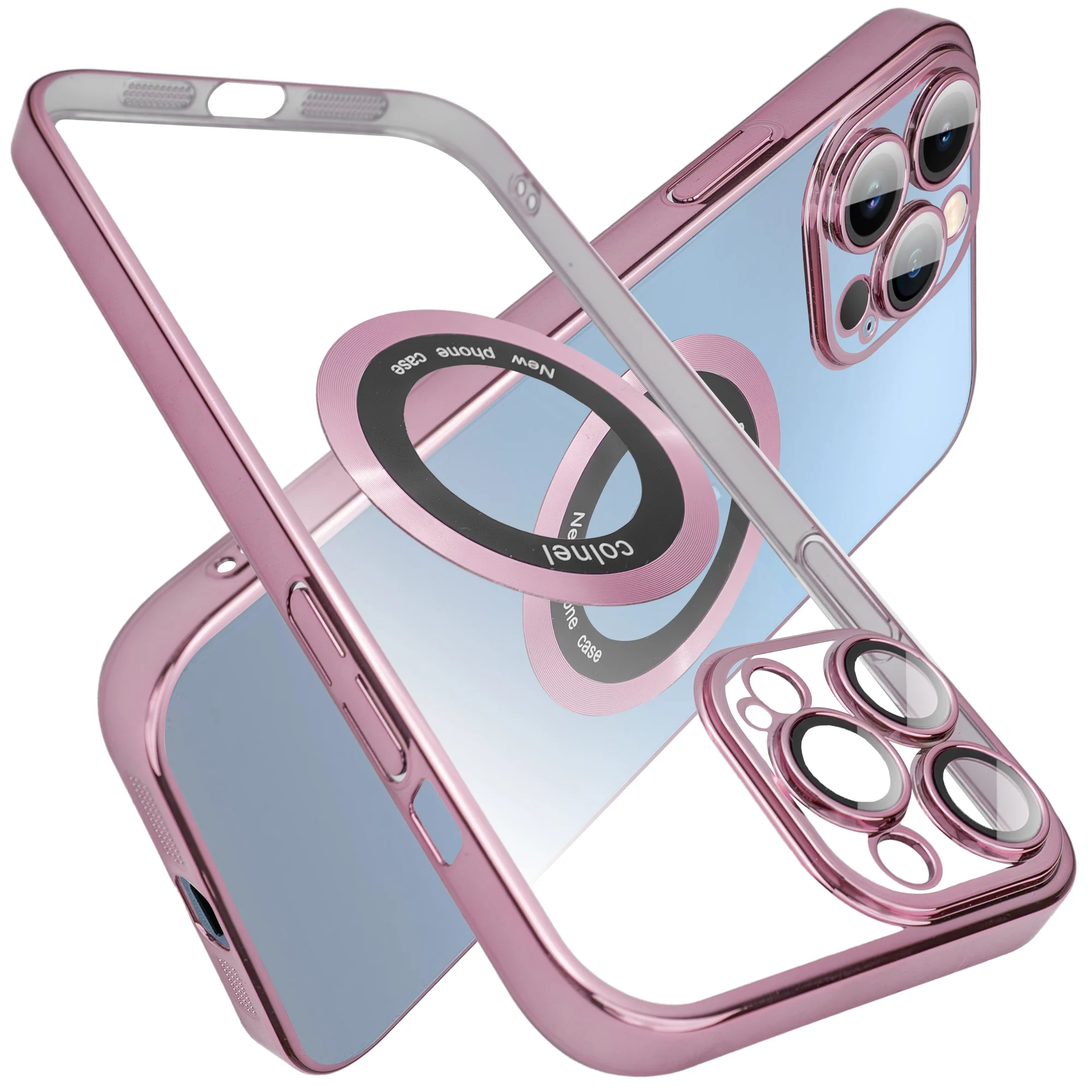 Transparent Back with Colorful Edges Case for Apple iPhone 13 Pro Max - Image 21