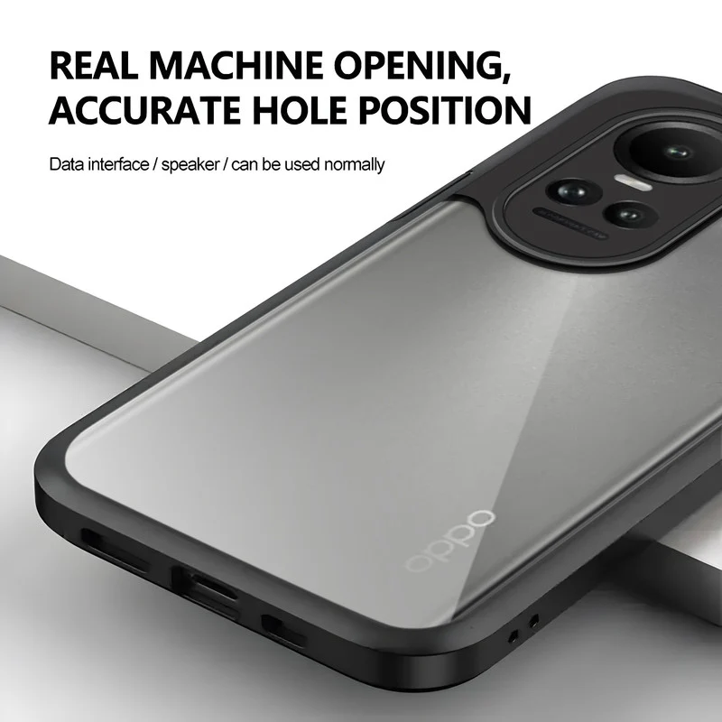 Transparent Case with Silicone Frame Back Cover for Oppo Reno 10 5G - Image 4
