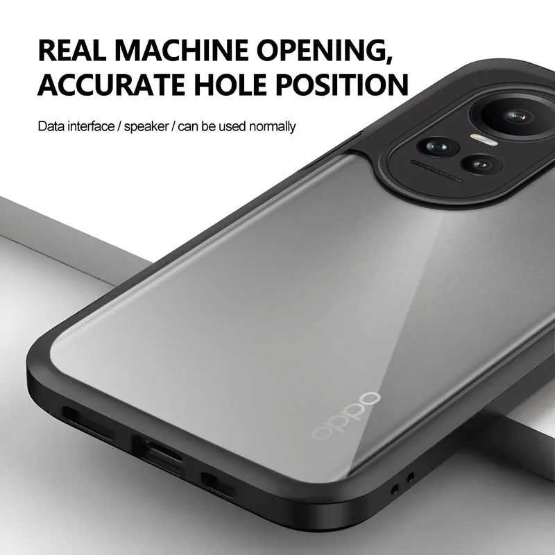 Transparent Case with Silicone Frame Back Cover for Oppo Reno 10 Pro 5G - Image 4