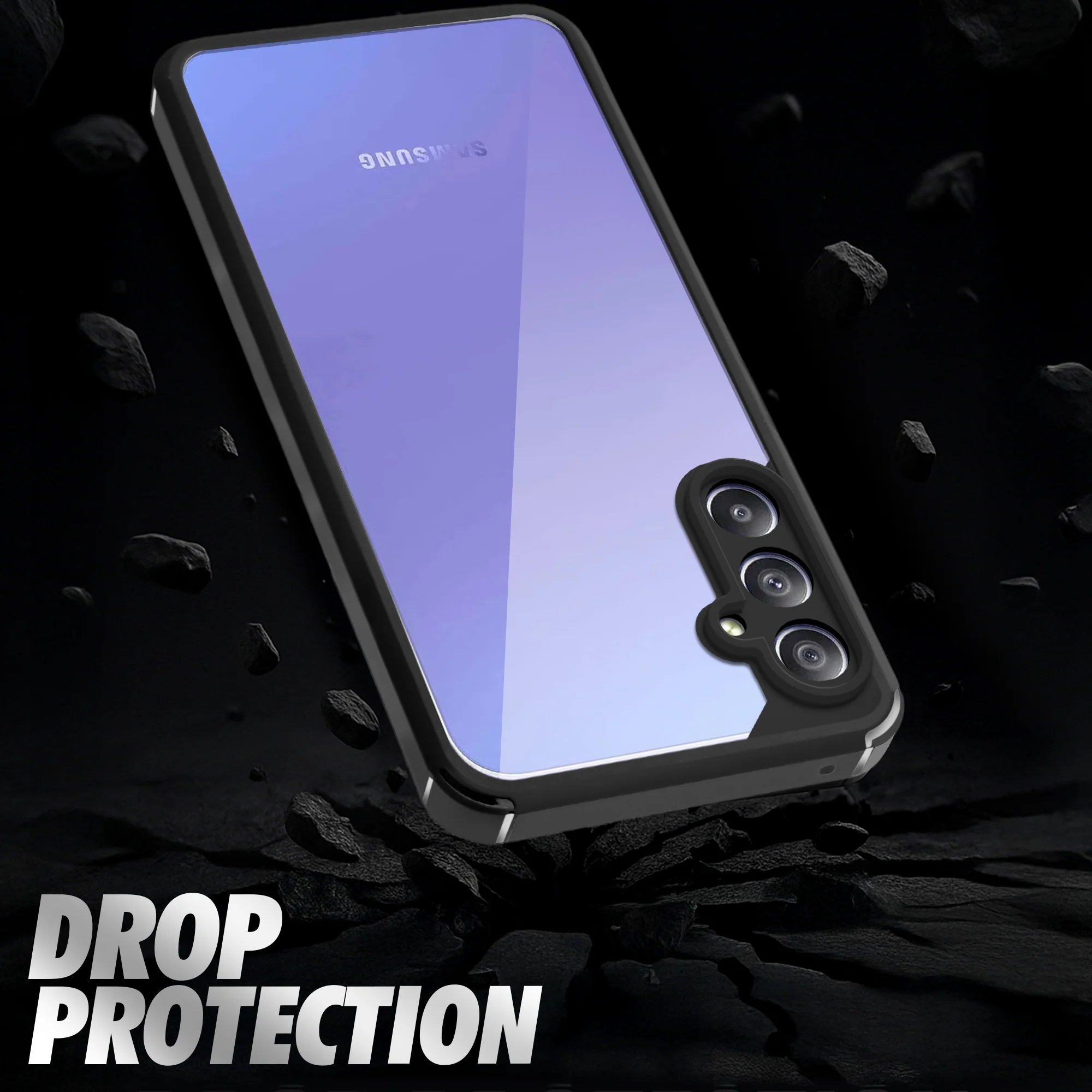 Silicone Frame Transparent Hard Back Cover for Samsung A34 5G - Image 6