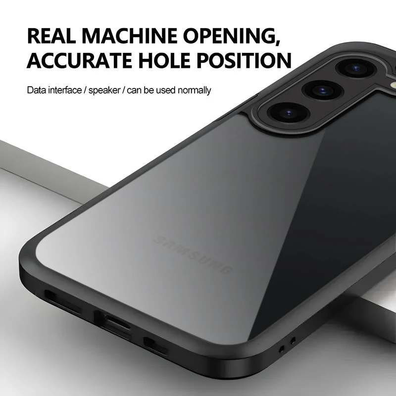 Transparent Case with Silicone Frame Back Cover for Samsung S23 5G - Image 4