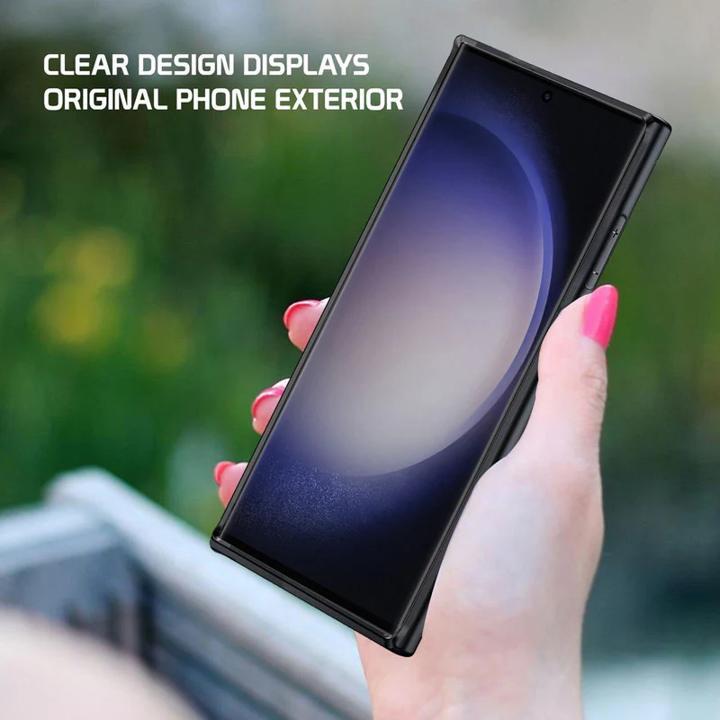 Transparent Case with Silicone Frame Back Cover for Samsung S23 Ultra 5G - Image 6