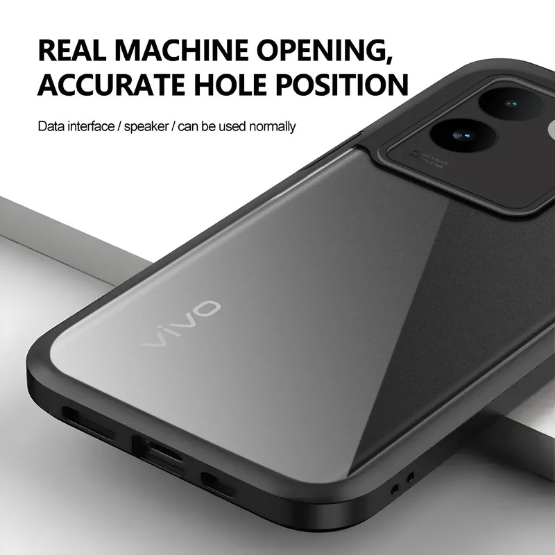 Transparent Case with Silicone Frame Back Cover for Vivo T2 Pro 5G - Image 4