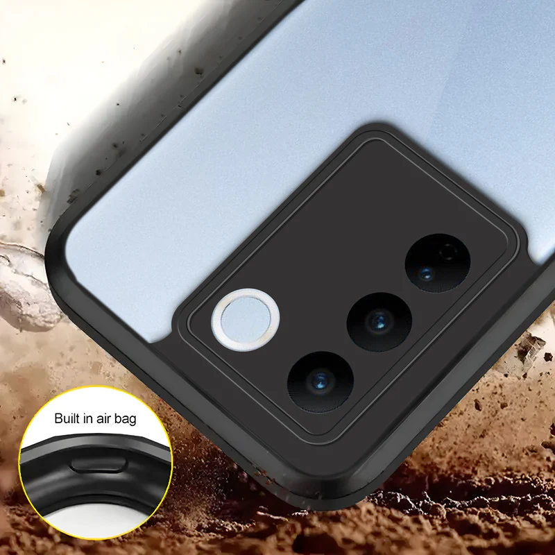 Transparent Case with Silicone Frame Back Cover for Vivo V27 5G - Image 5