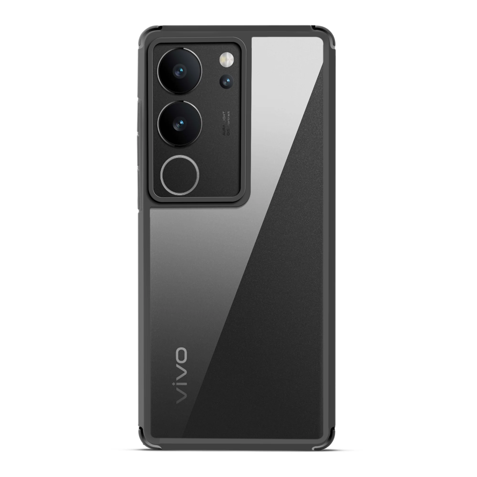 Silicone Frame Transparent Hard Back Cover for Vivo V29 Pro 5G - Image 5