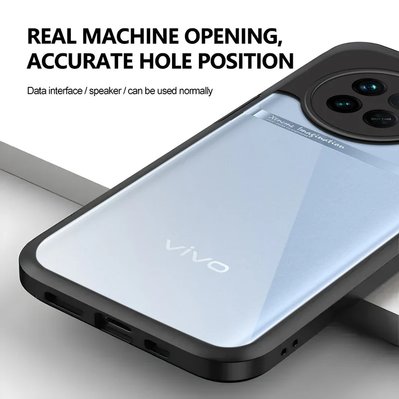 Transparent Case with Silicone Frame Back Cover for Vivo X90 5G - Image 3