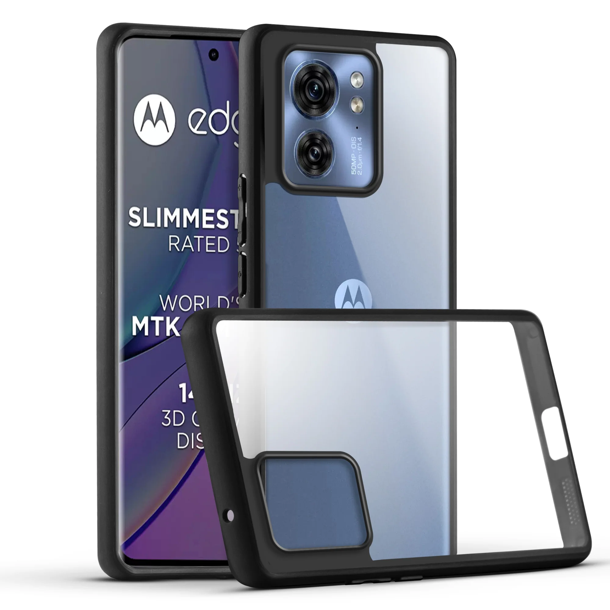 Soft Frame Clear Case For Motorola Edge 40 5G - Image 3