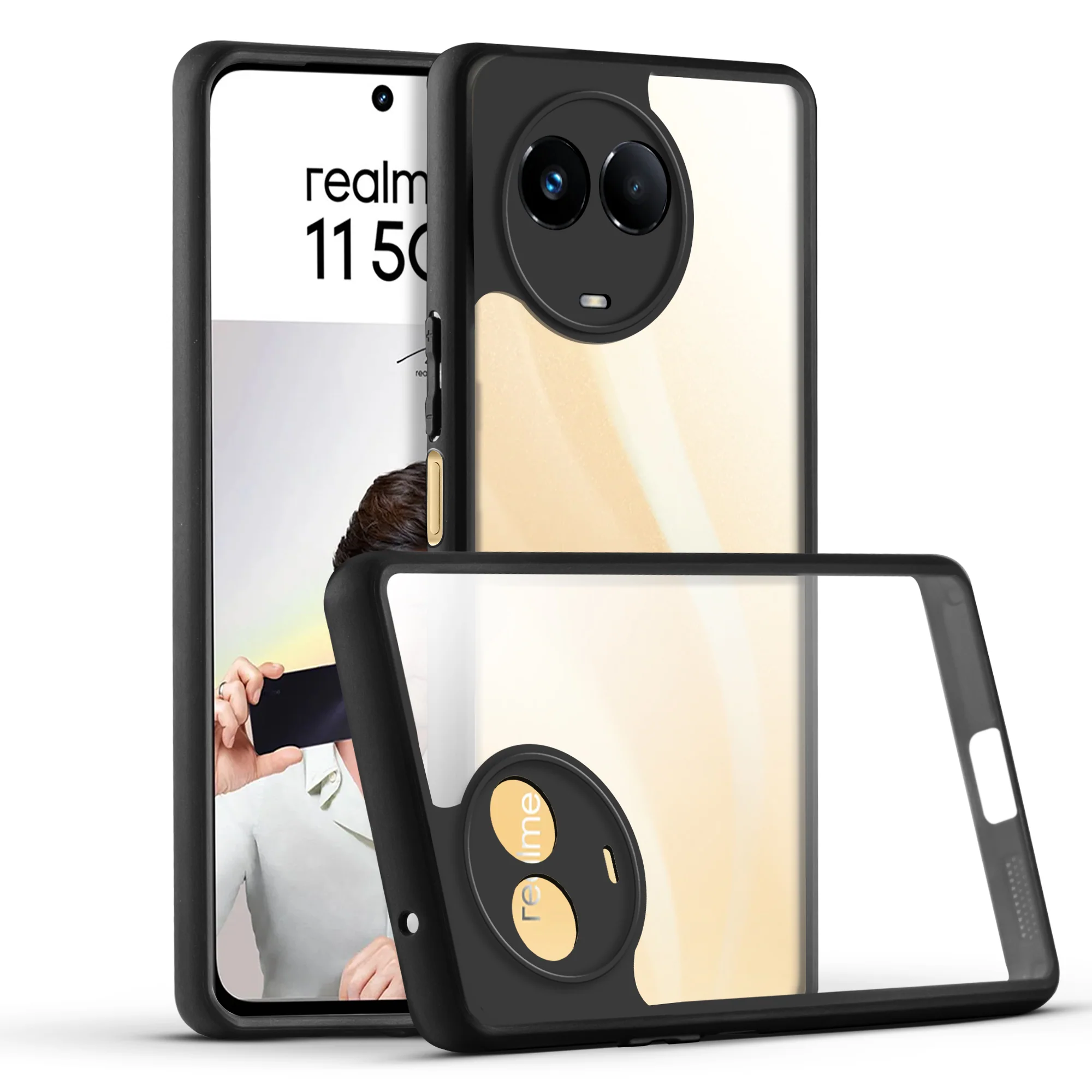 Soft Frame Clear Case for Realme 11 5G - Image 3