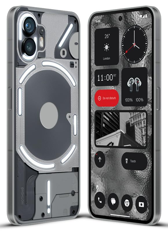 Transparent Matte Silicone TPU Back Cover for Nothing Phone 2 -Transparent - Image 5