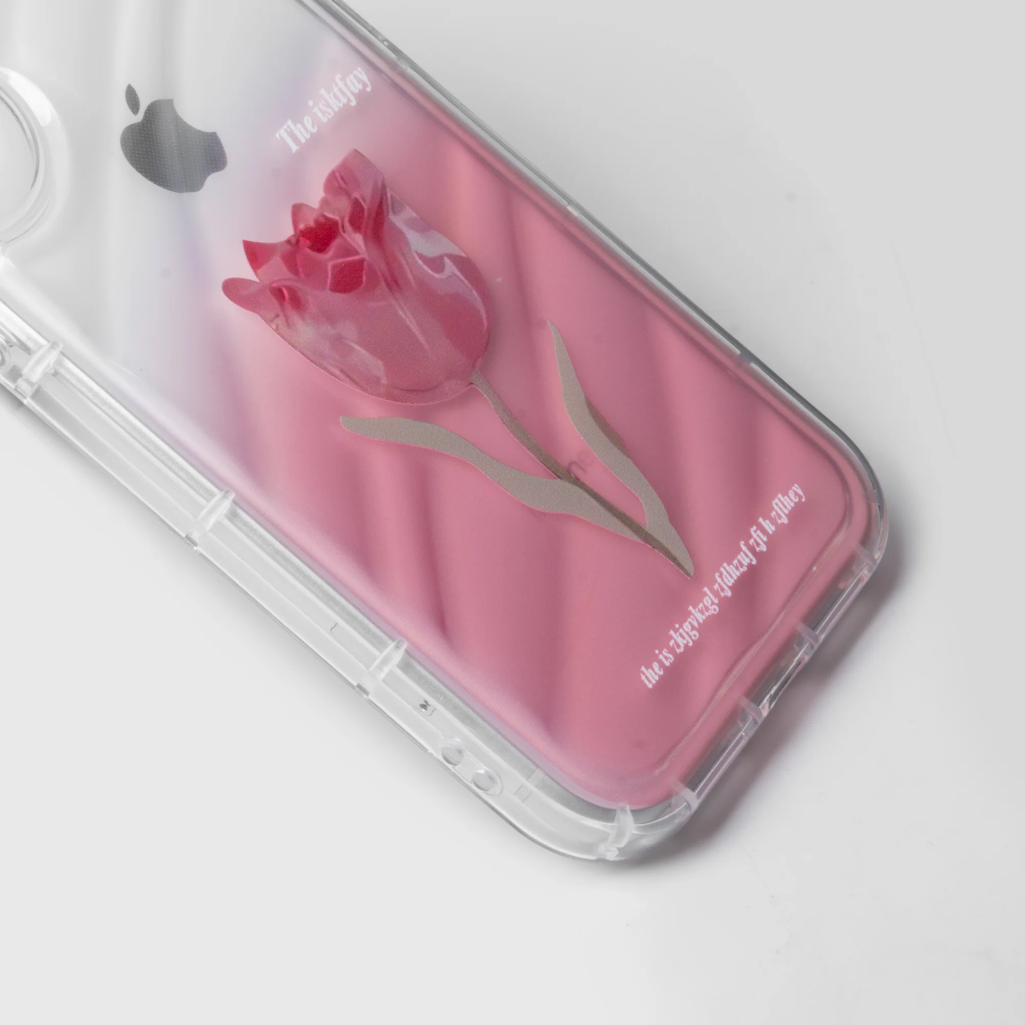 Tulip Flower Print Transparent Back Cover for Apple iPhone 7 - Image 3