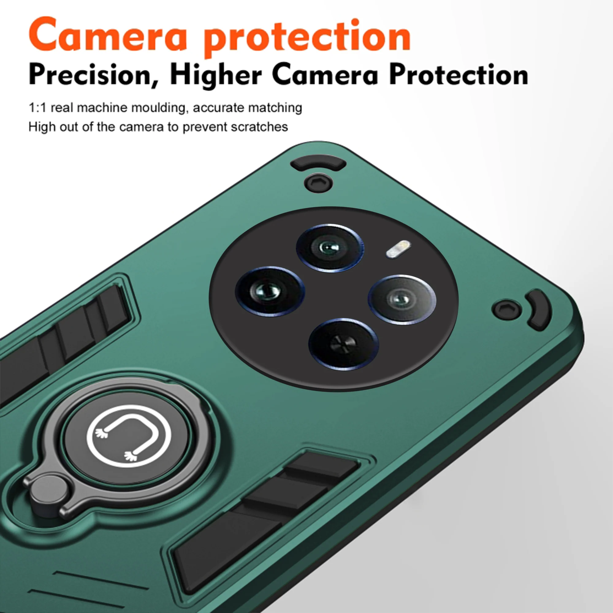 Ultra Rugged Armor Case with Rotating Ring Holder Back Case For Realme 12 Pro 5G - Image 10