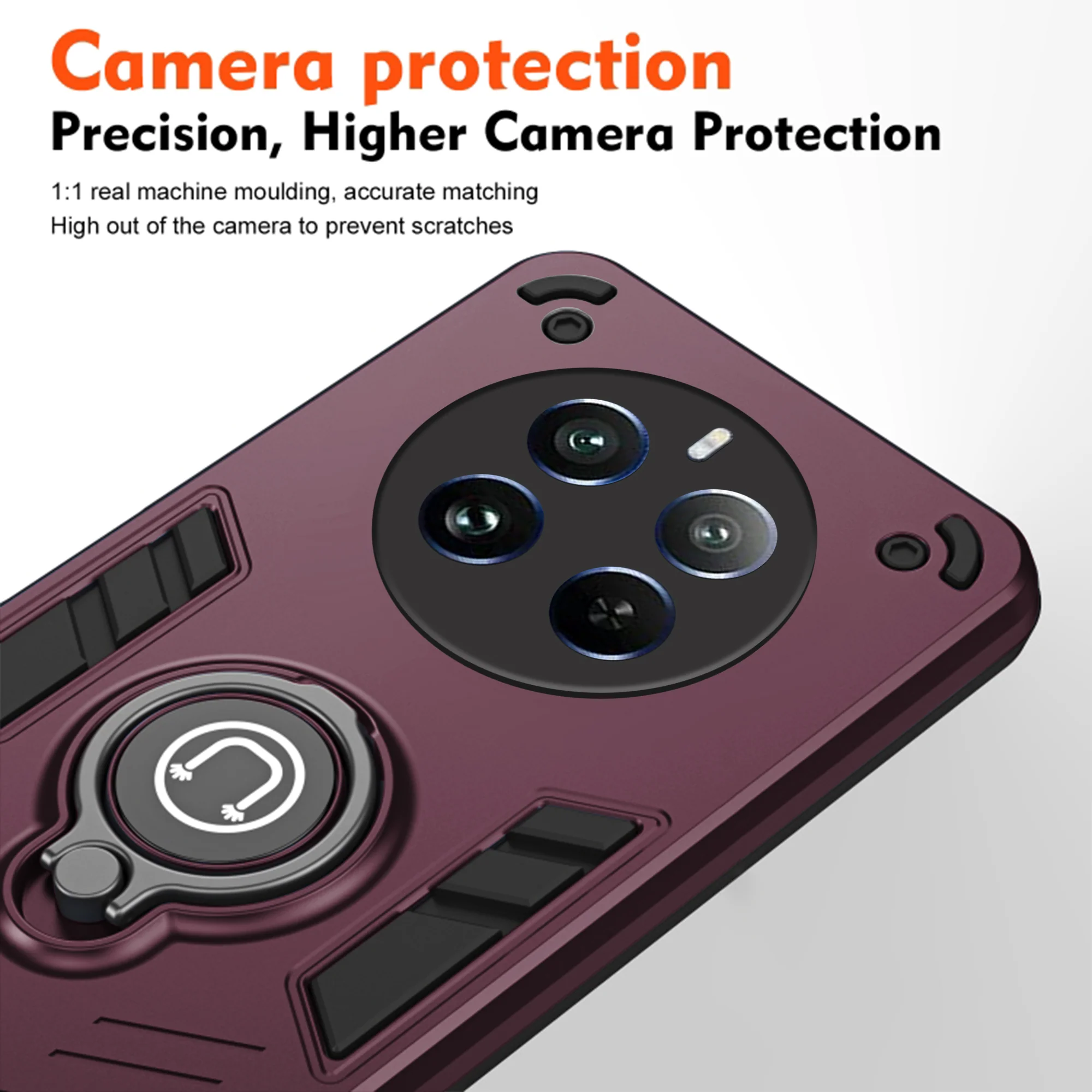Ultra Rugged Armor Case with Rotating Ring Holder Back Case For Realme 12 Pro 5G - Image 28