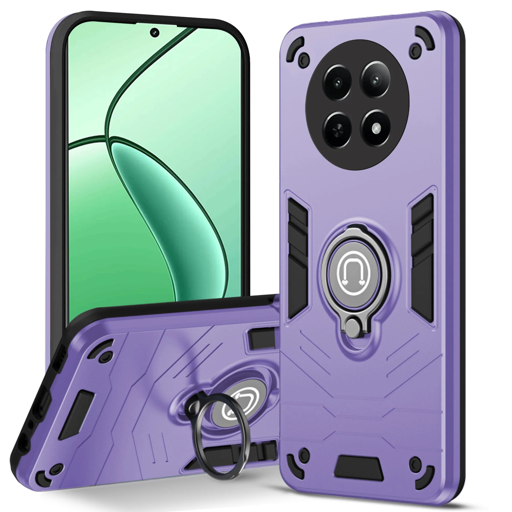 Ultra Rugged Armor Case with Rotating Ring Holder Back Case For Realme 12X 5G - Image 13