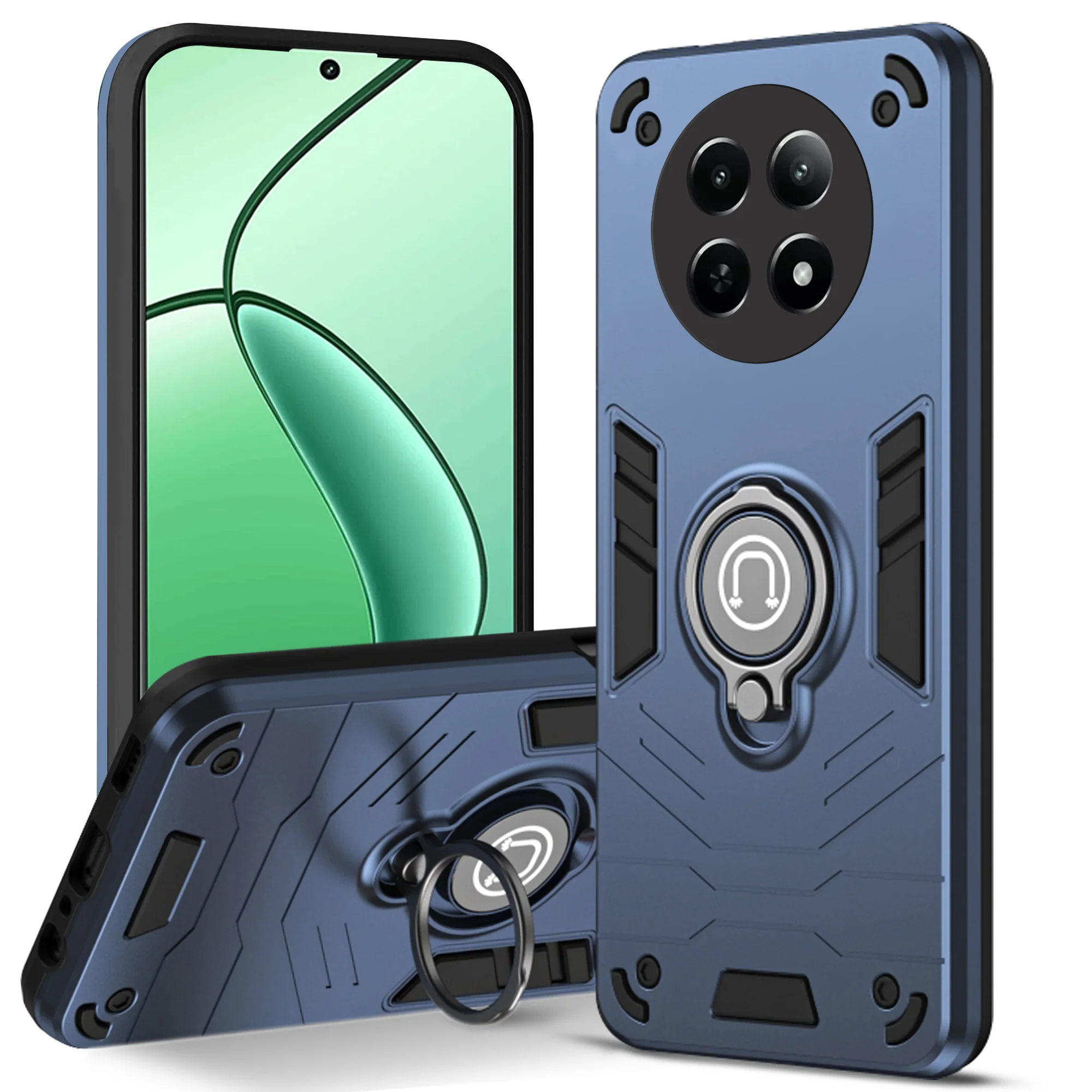 Ultra Rugged Armor Case with Rotating Ring Holder Back Case For Realme 12X 5G - Image 25