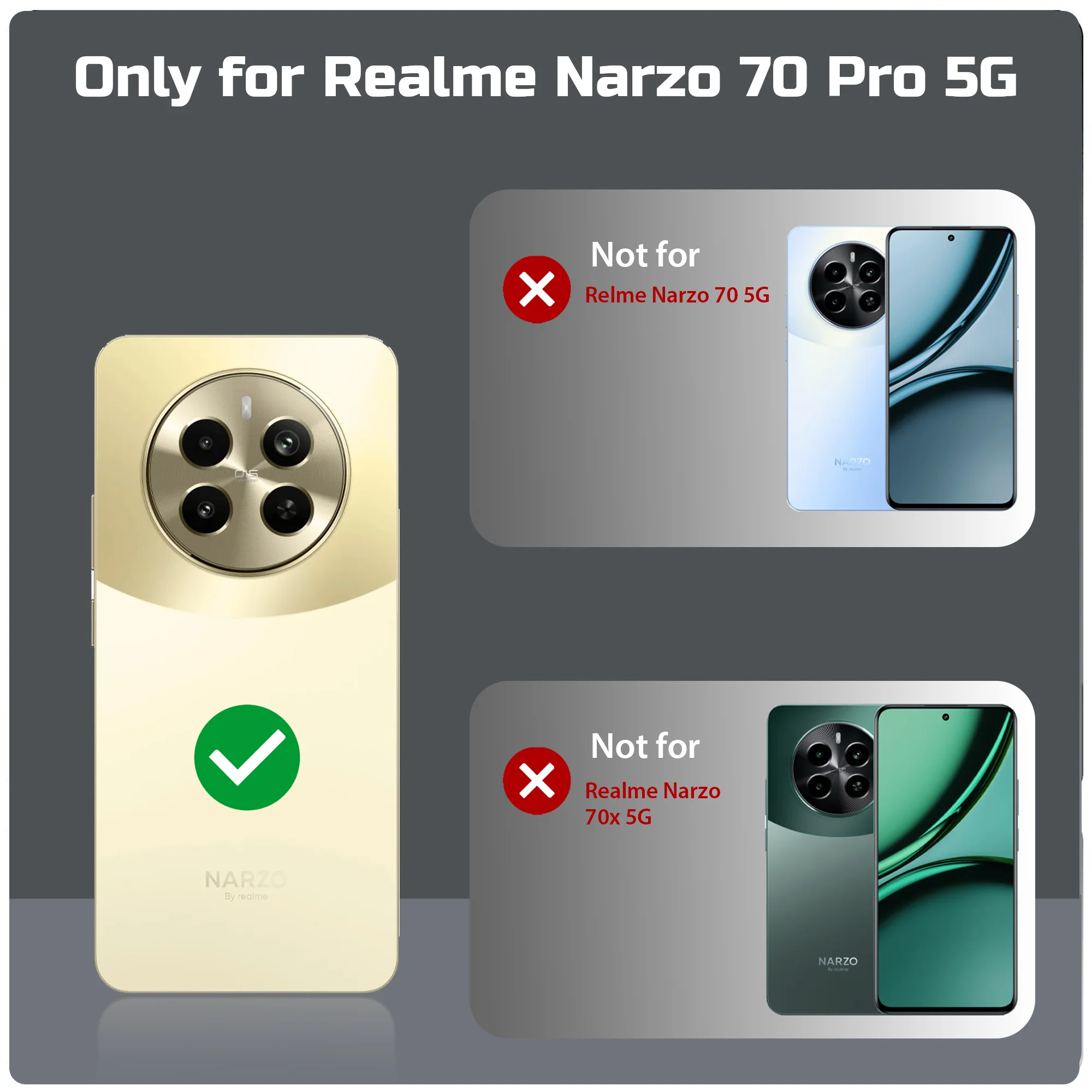 Ultra Rugged Armor Case with Rotating Ring Holder Back Case For Realme Narzo 70 Pro 5G - Image 2