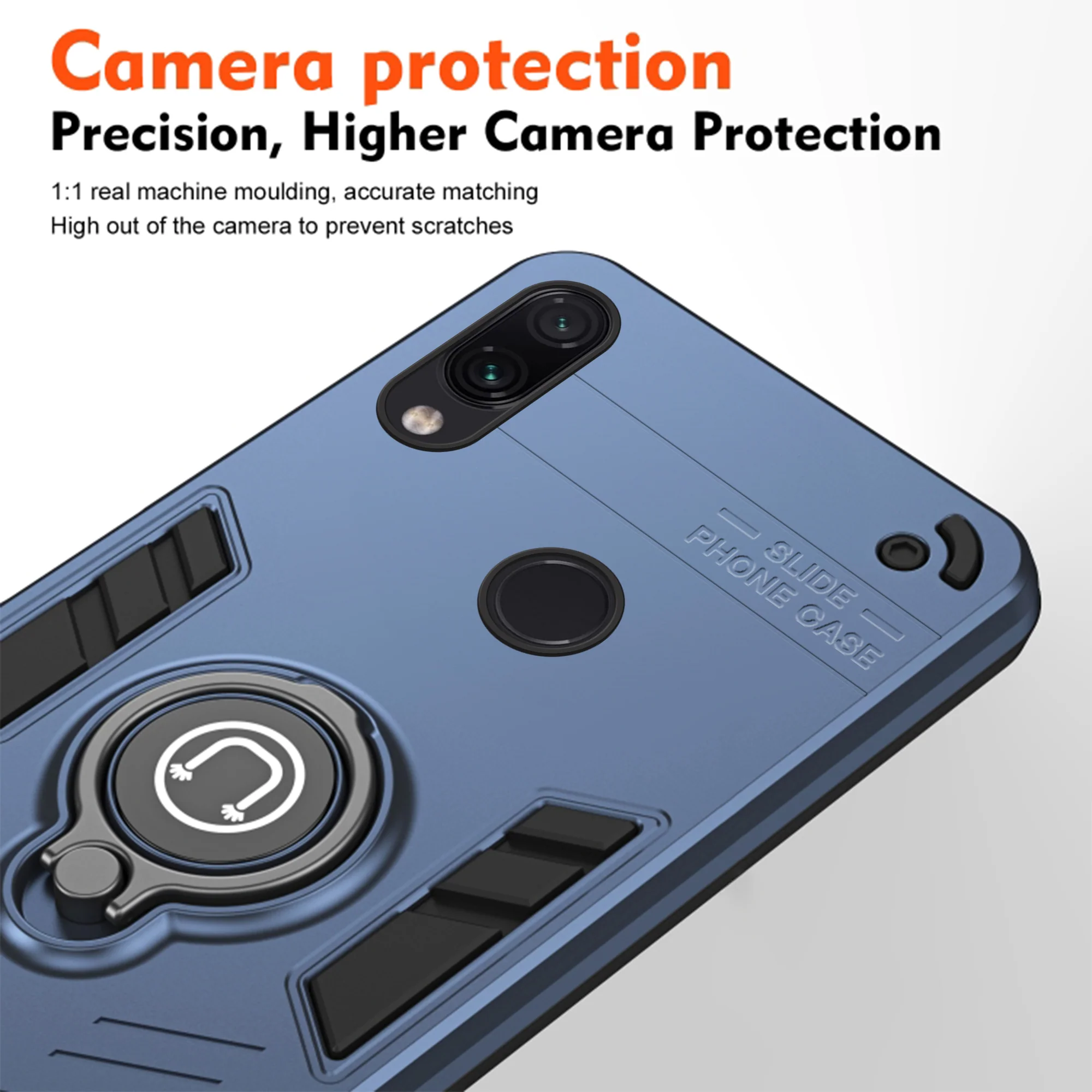 Ultra Rugged Armor Case with Rotating Ring Holder Back Case For Redmi Note 7 - Image 28