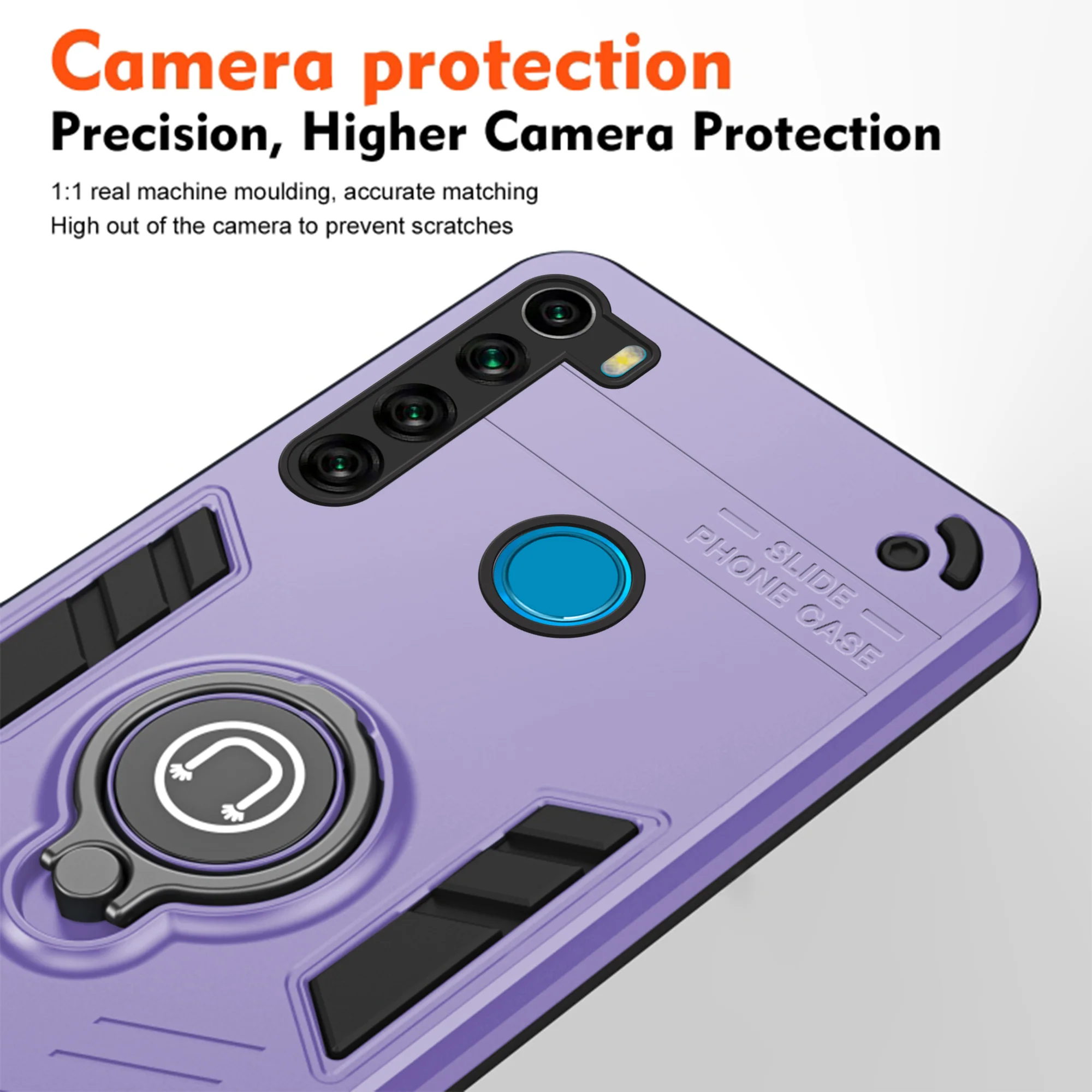 Ultra Rugged Armor Case with Rotating Ring Holder Back Case For Redmi Note 8 - Image 10