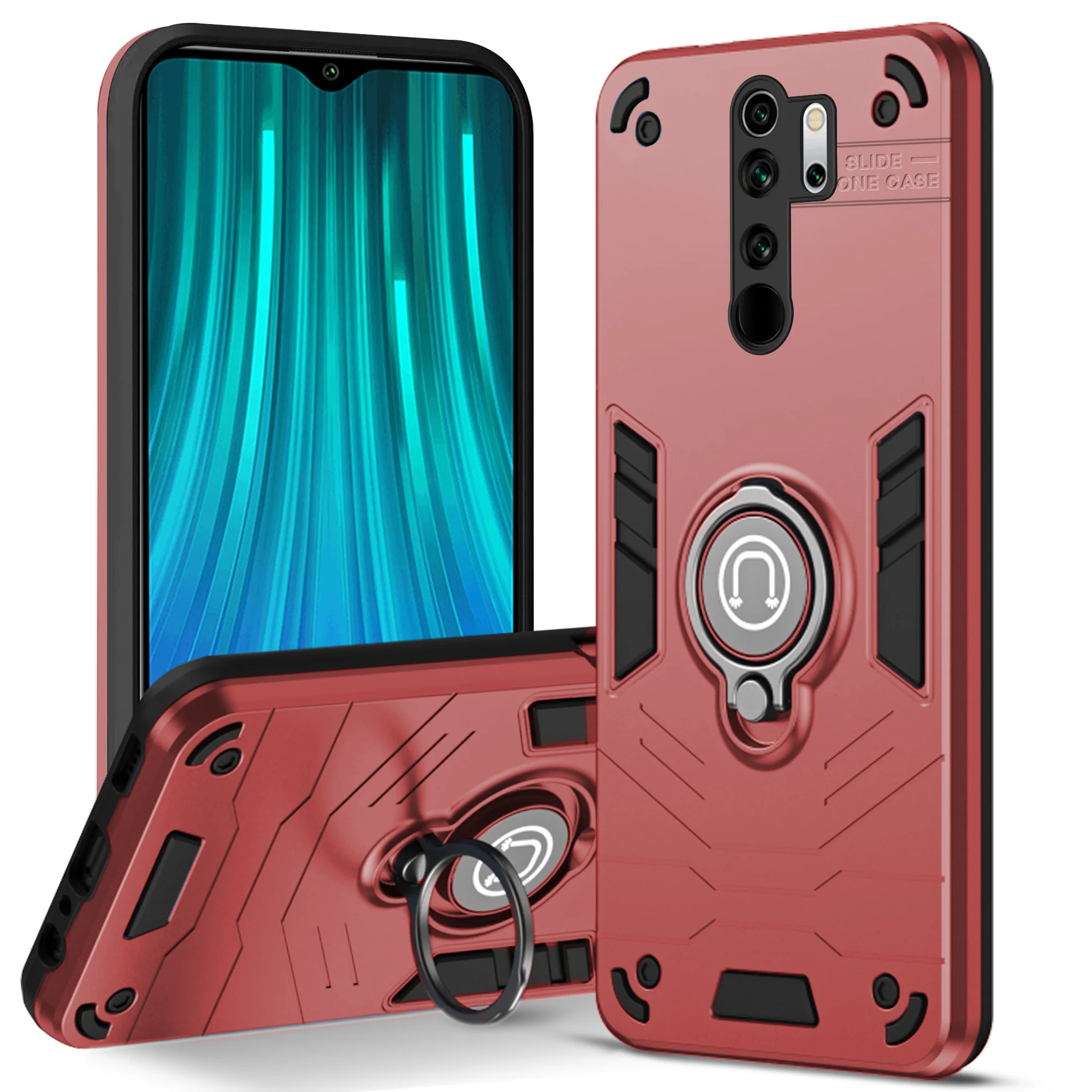 Ultra Rugged Armor Case with Rotating Ring Holder Back Case For Redmi Note 8 Pro - Image 13