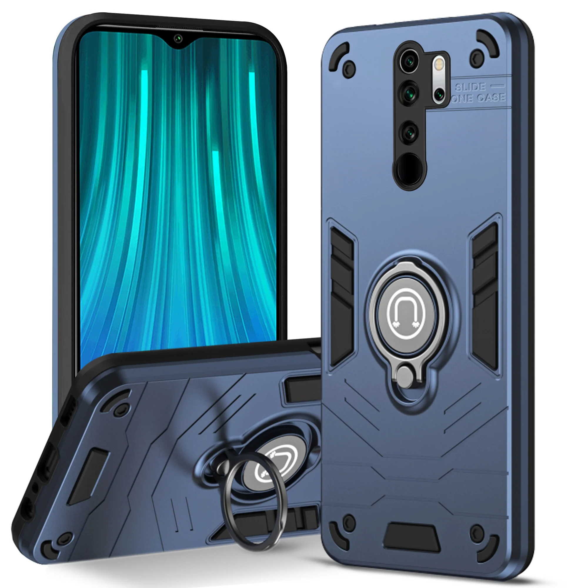 Ultra Rugged Armor Case with Rotating Ring Holder Back Case For Redmi Note 8 Pro - Image 19