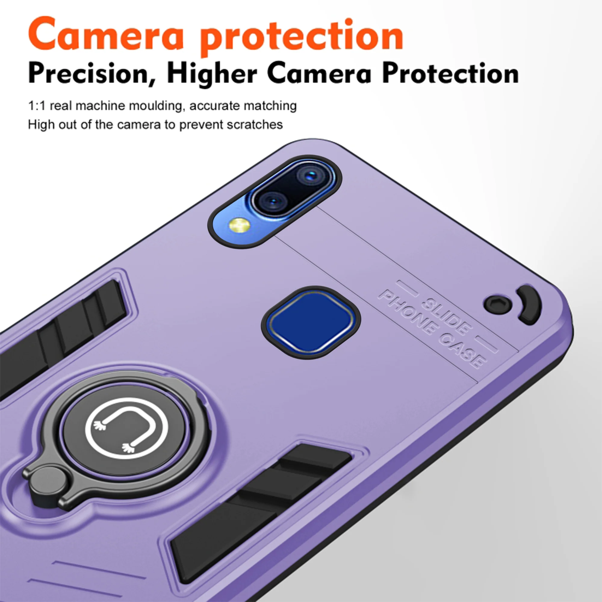 Ultra Rugged Armor Case with Rotating Ring Holder Back Case For Vivo Y95 - Image 16