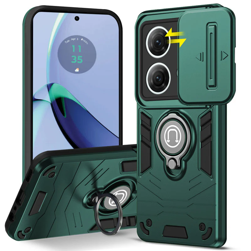 Ultra Rugged Case with Rotating Ring Holder Back Case For Motorola Moto G84 5G - Image 7