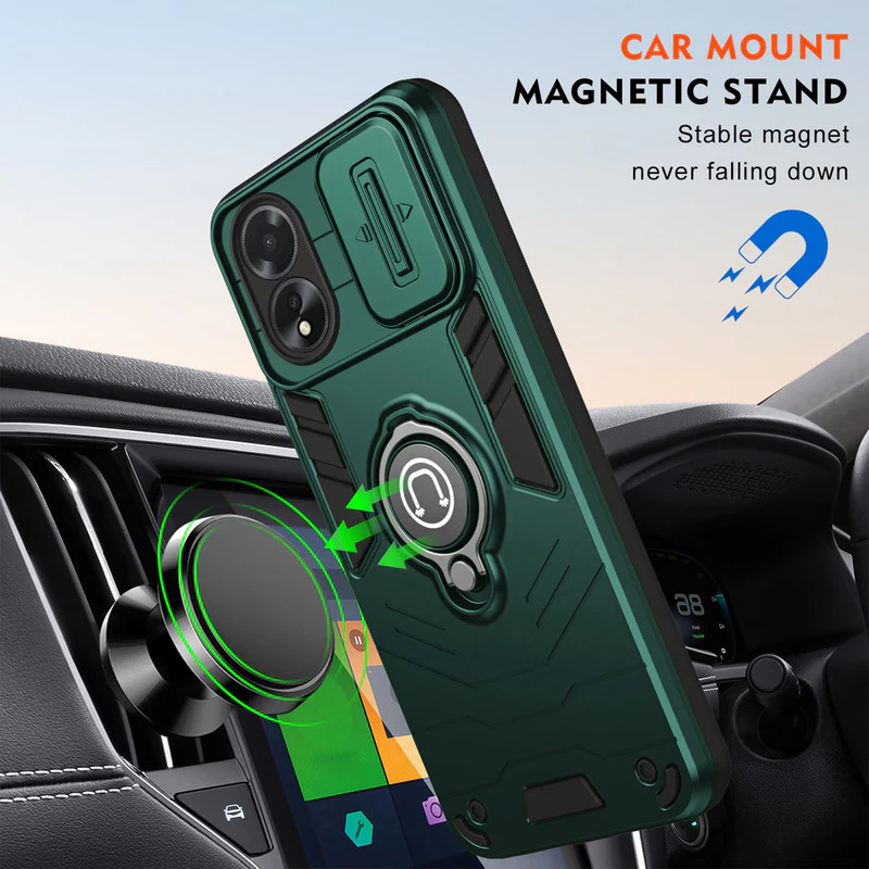 Ultra Rugged Case with Rotating Ring Holder Back Case For Oppo A18 - Image 12