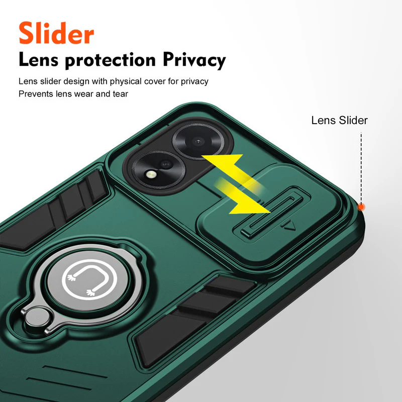 Ultra Rugged Case with Rotating Ring Holder Back Case For Oppo A38 4G - Image 10