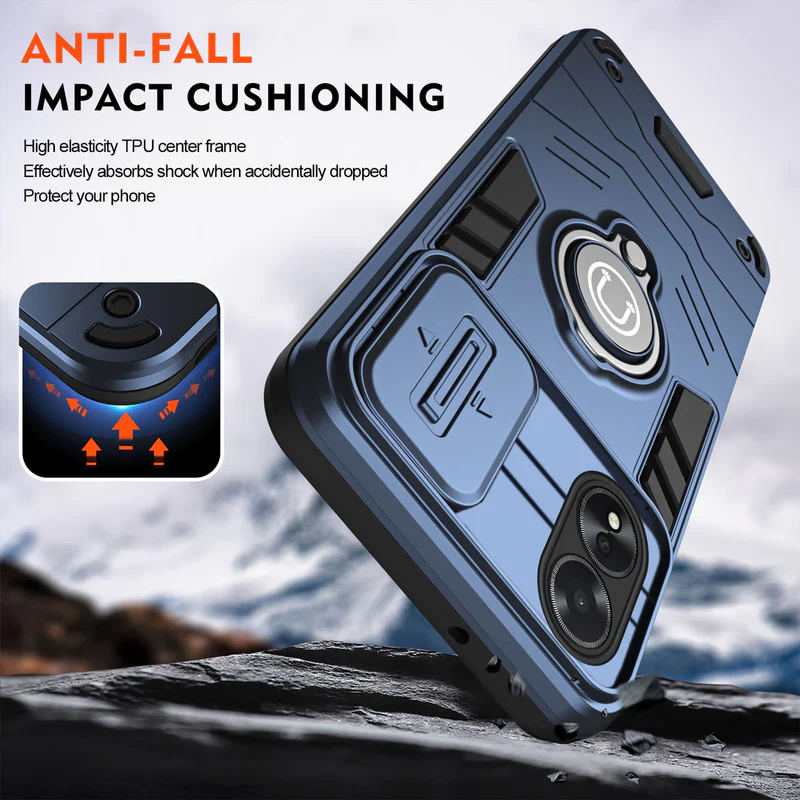 Ultra Rugged Case with Rotating Ring Holder Back Case For Oppo A38 4G - Image 29
